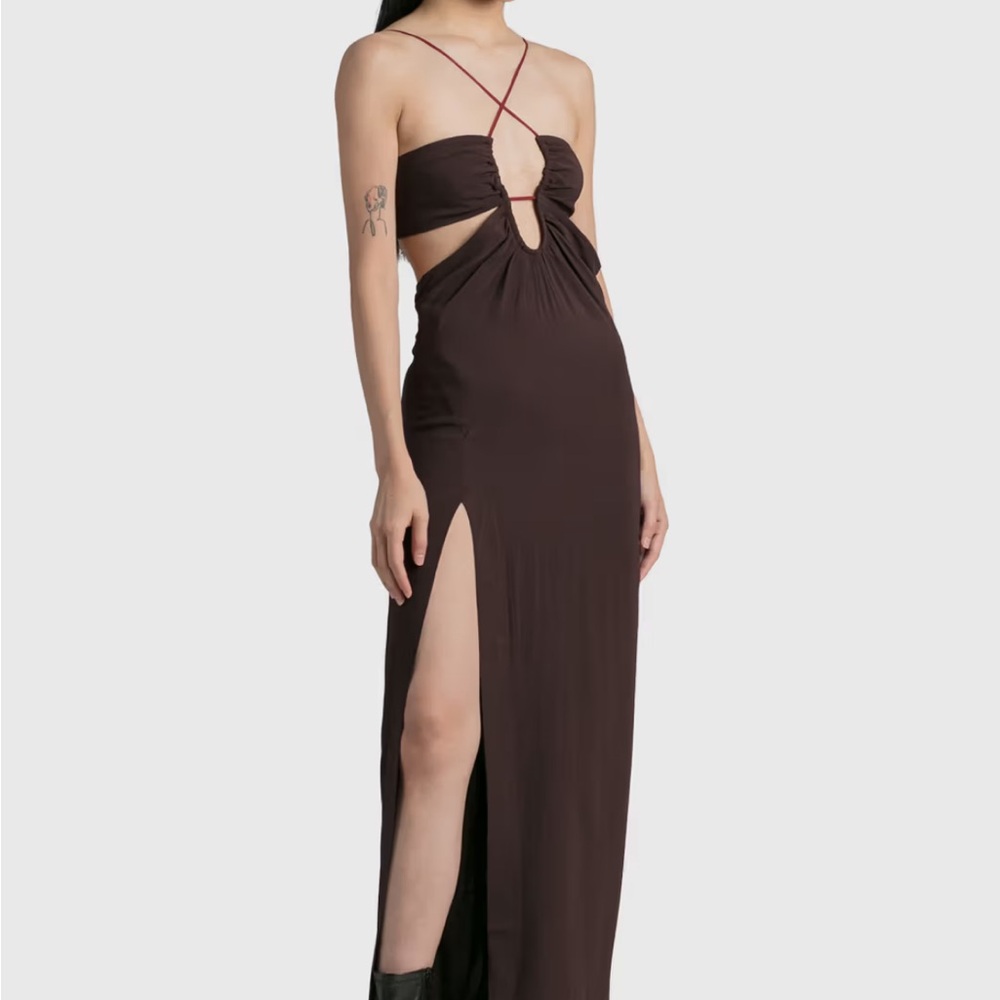 Nensi Dojaka Key-Hole Cut Out Maxi Dress